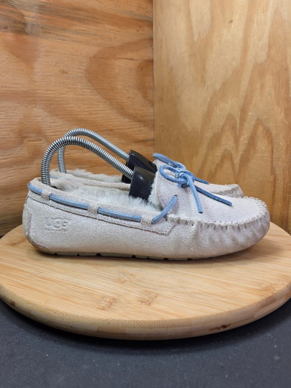 Ugg Dakota Womens Suede Shimmer Moccasins Slippers Flat Shoes Size 7